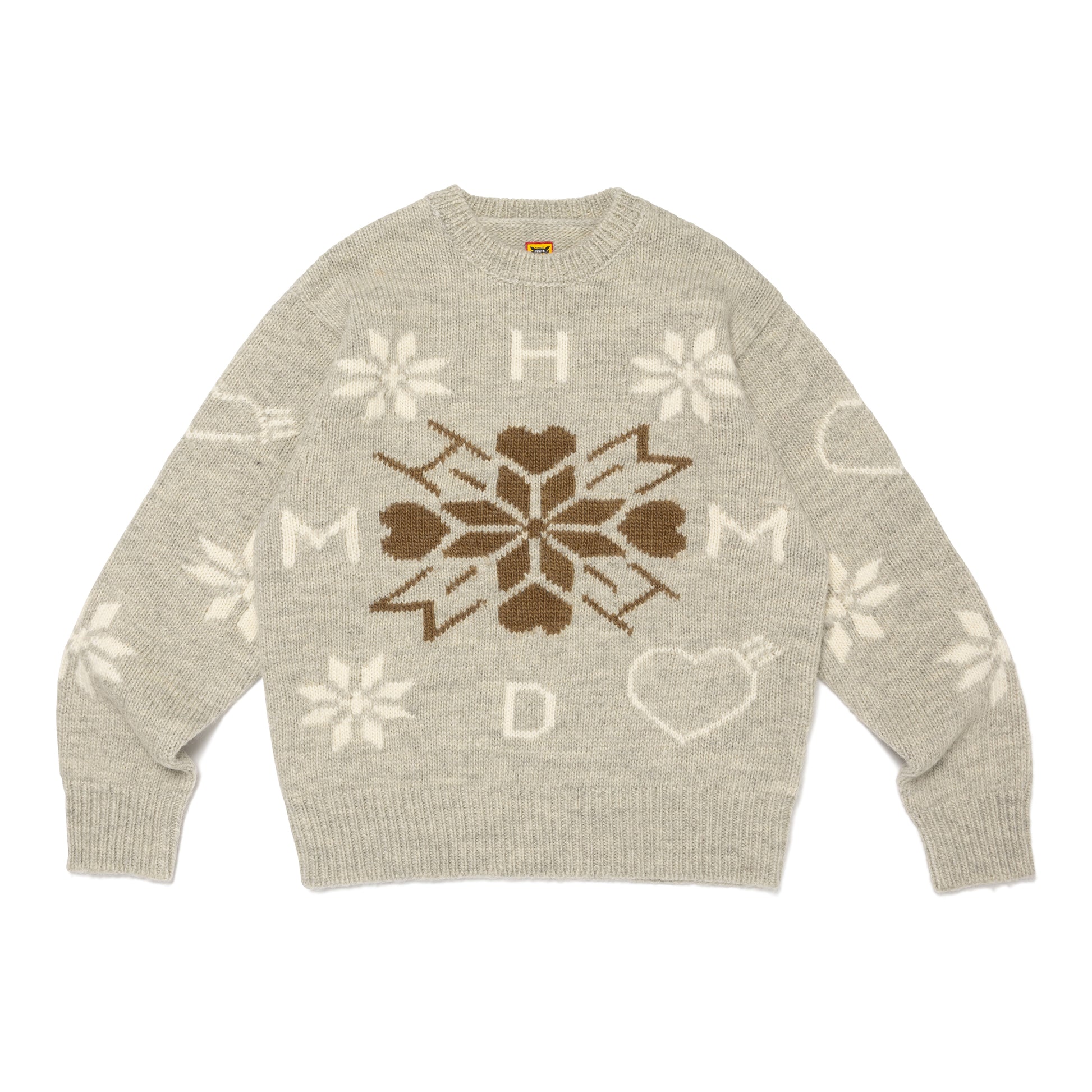 HUMAN MADE SNOWFLAKE KNIT SWEATER GY-A