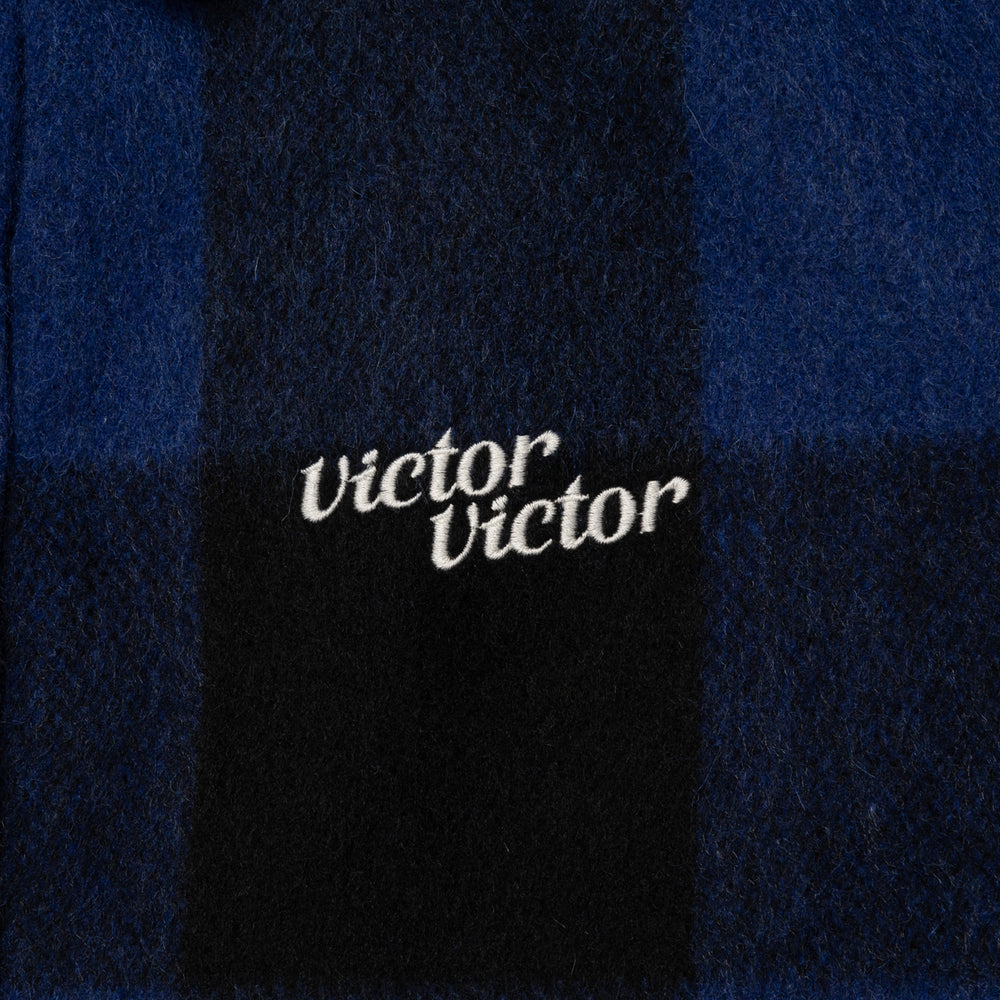 VICTOR VICTOR WOOL CHECK SHIRT BL-D