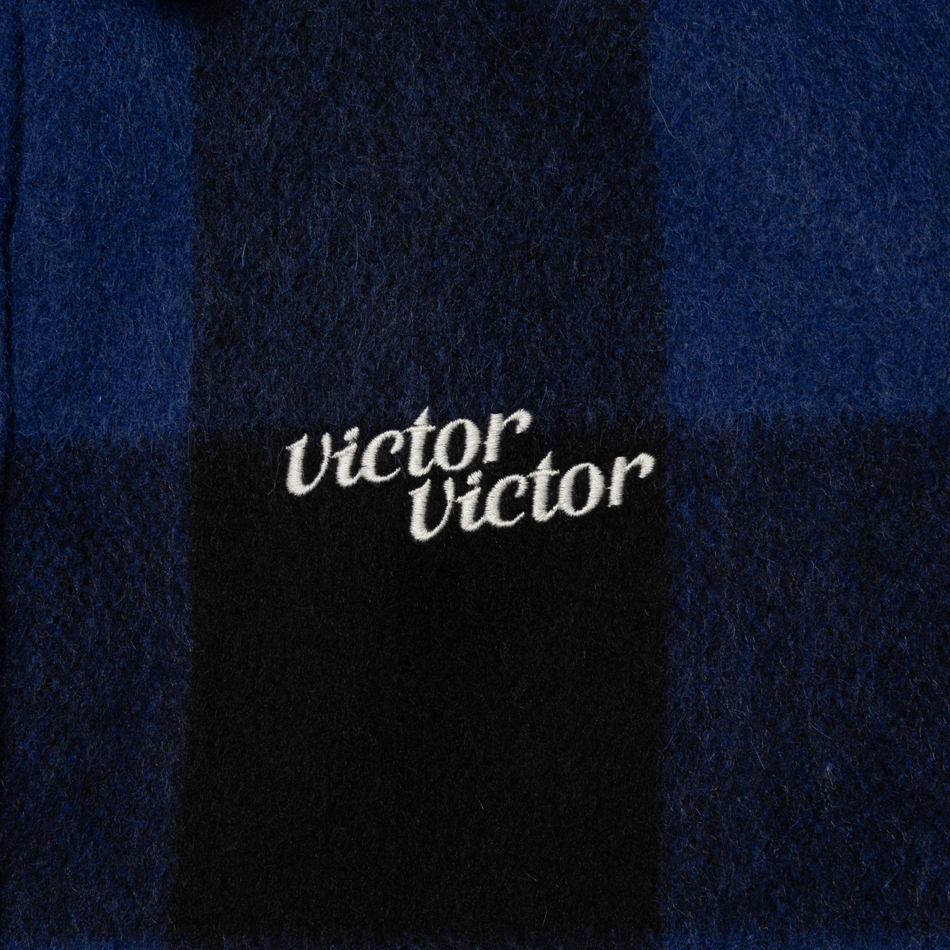 VICTOR VICTOR WOOL CHECK SHIRT BL-D