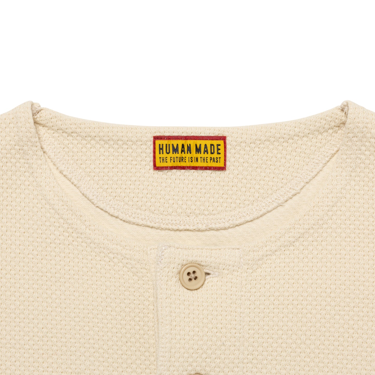 HUMAN MADE  HENLEY NECK L/S T-SHIRT WH-C