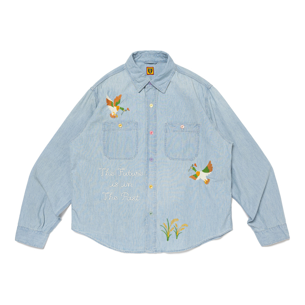 HUMAN MADE CHAMBRAY WORK SHIRT IN-A
