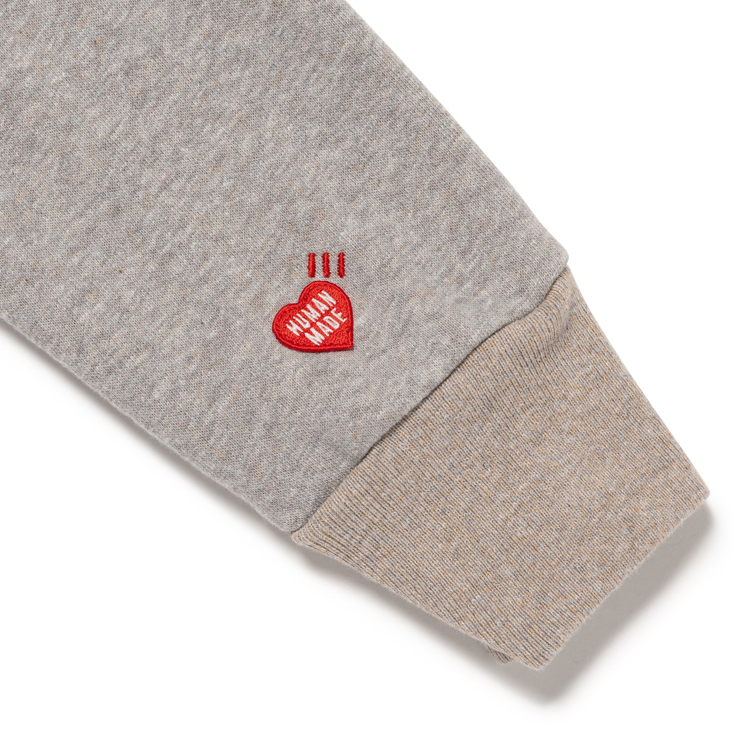 HUMAN MADE HALF-ZIP SWEATSHIRT GY-D