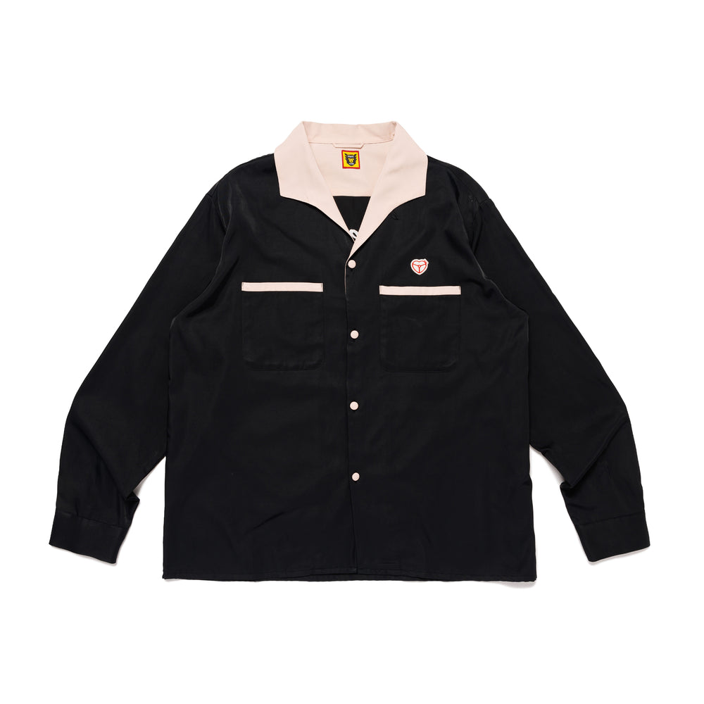 HUMAN MADE OPEN COLLAR SHIRT #1 BK-A