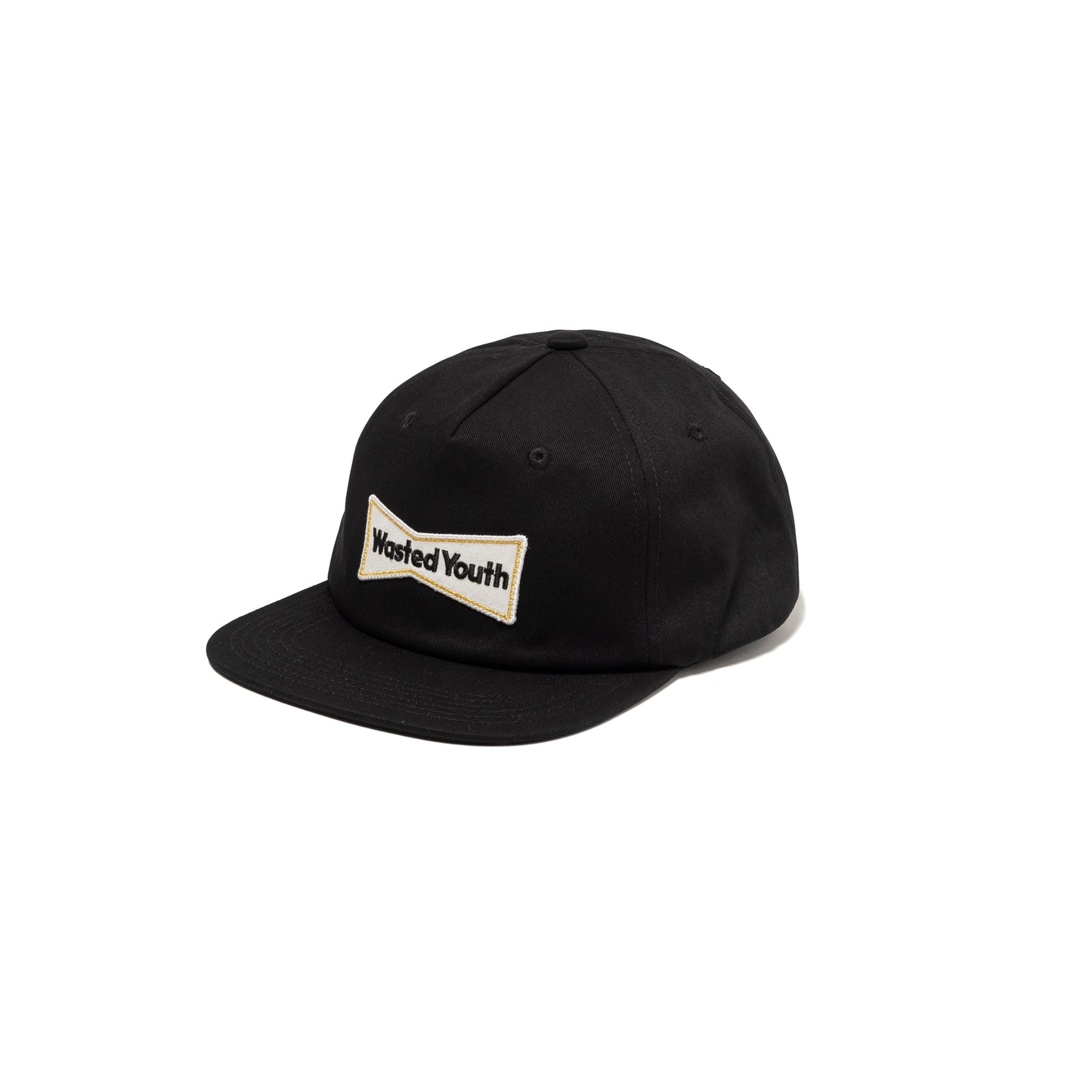 Wasted Youth WY25-GD-016 5PANEL SNAPBACK CAP BK-A.jpg