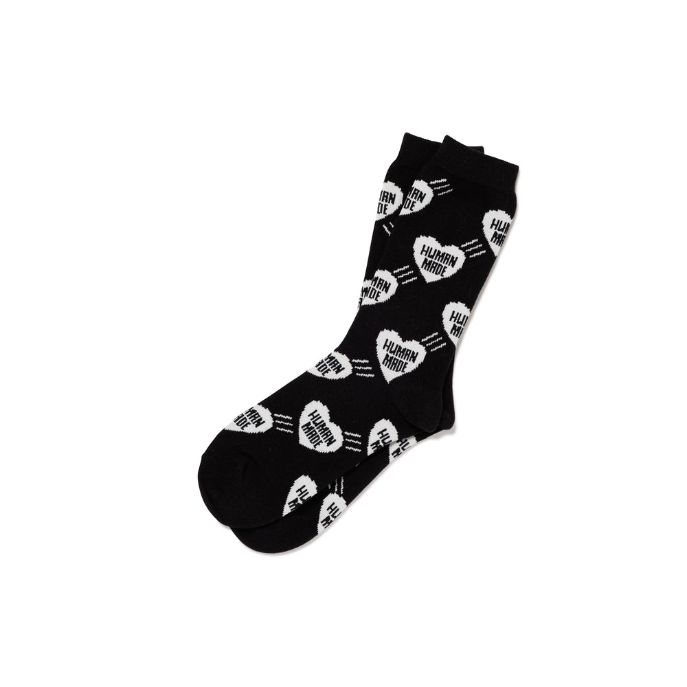 HUMAN MADE  HEART SOCKS BK-A
