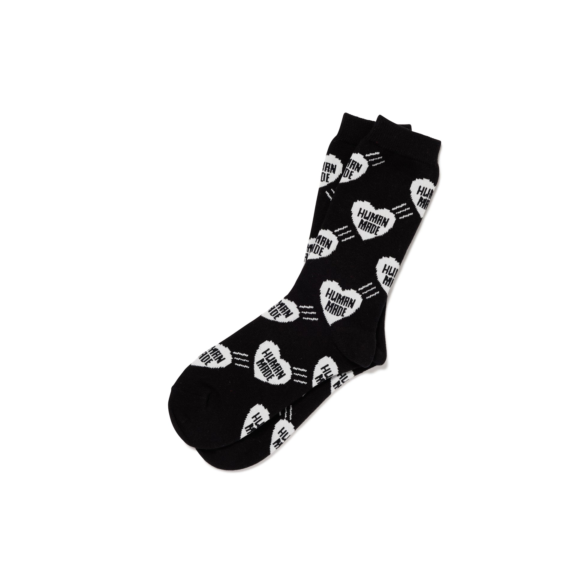 HUMAN MADE  HEART SOCKS BK-A