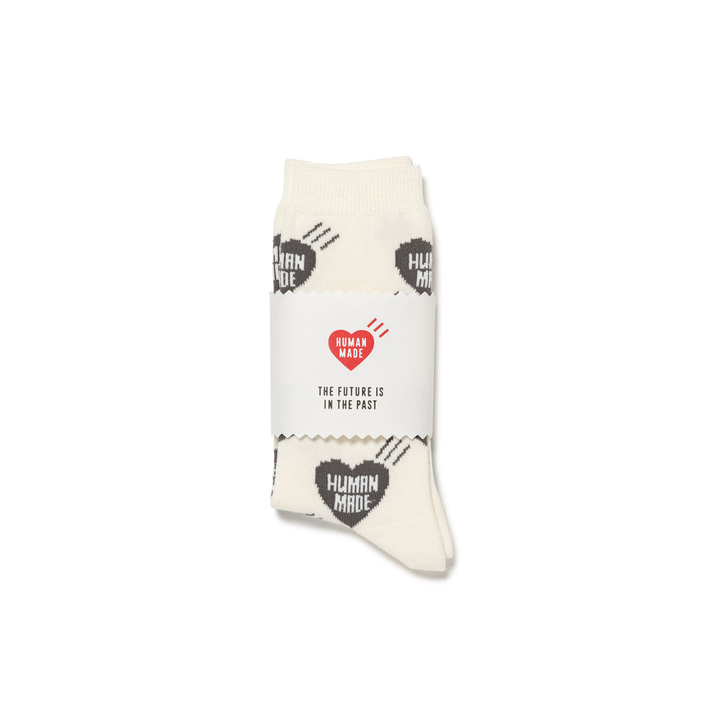 HUMAN MADE HM28GD062 HEART SOCKS GY-B