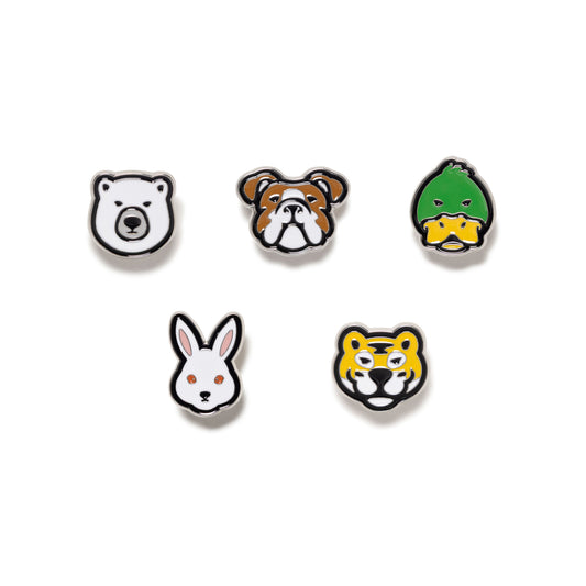 HUMAN MADE ANIMAL HEAD PINS 1-A