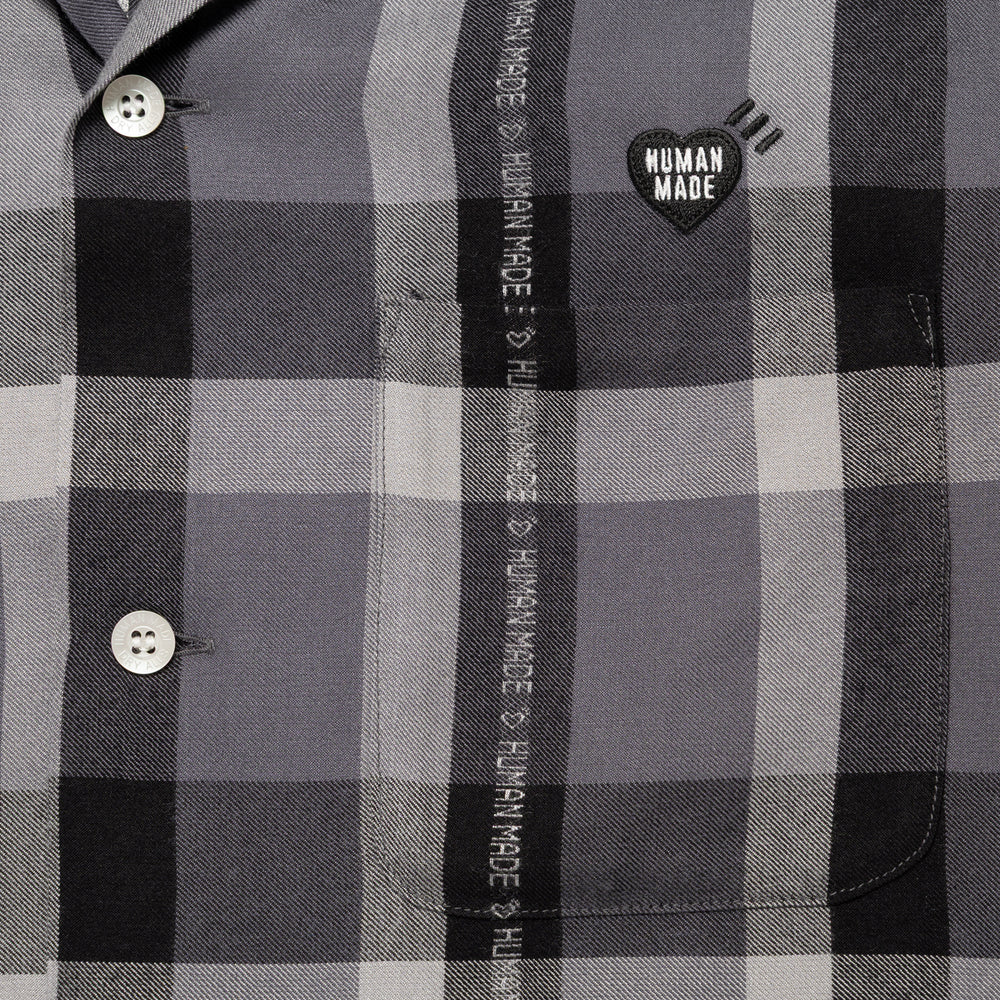 HUMAN MADE OPEN COLLAR CHECK SHIRT BK-D