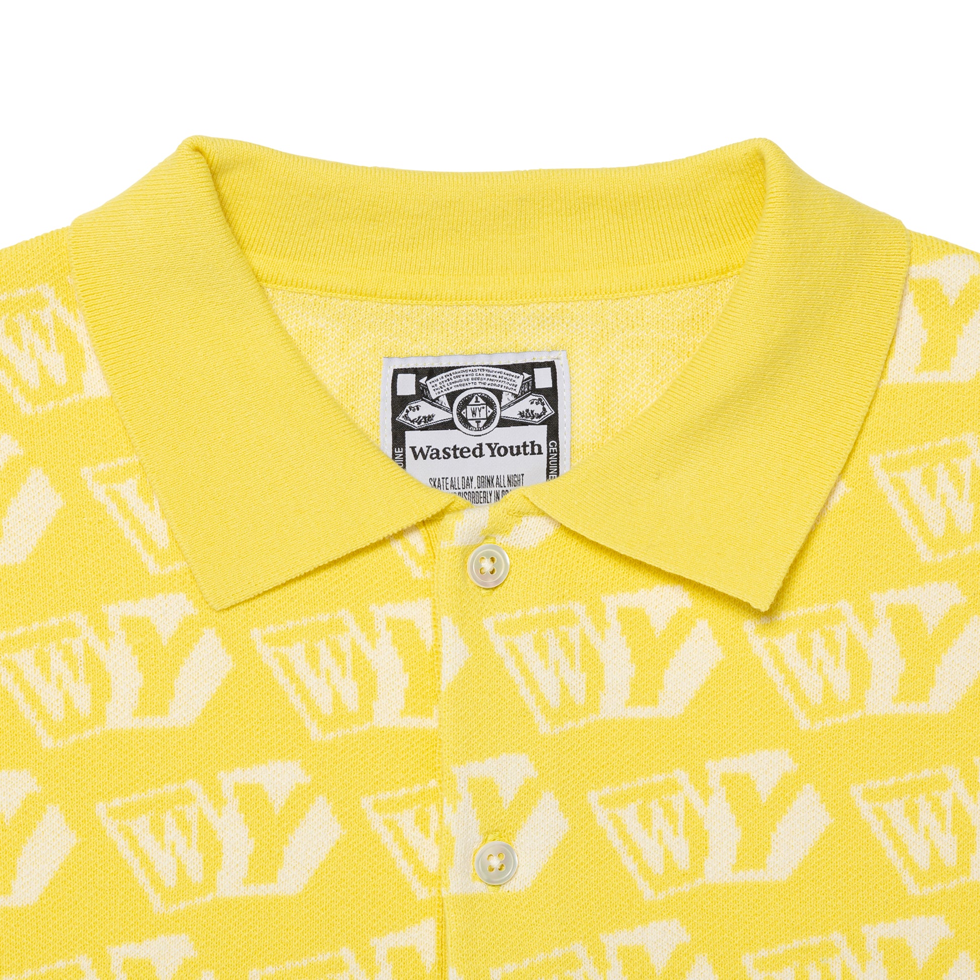 Wasted Youth KNIT POLO S/S YE-C