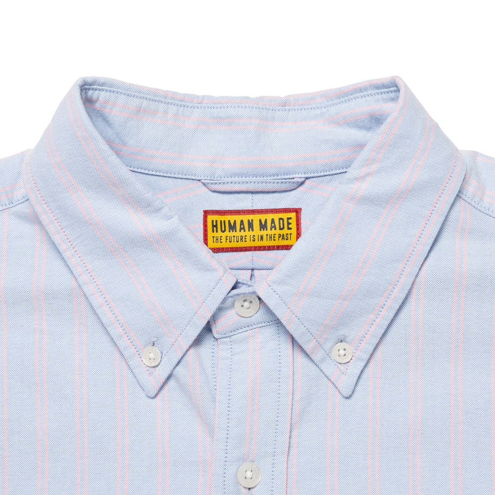 HUMAN MADE STRIPED OXFORD BD LS SHIRT BL-C