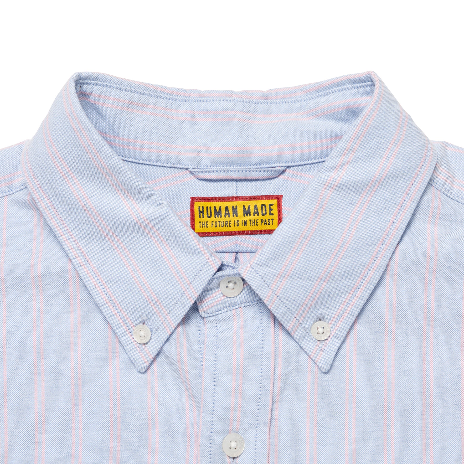 HUMAN MADE STRIPED OXFORD BD LS SHIRT BL-C