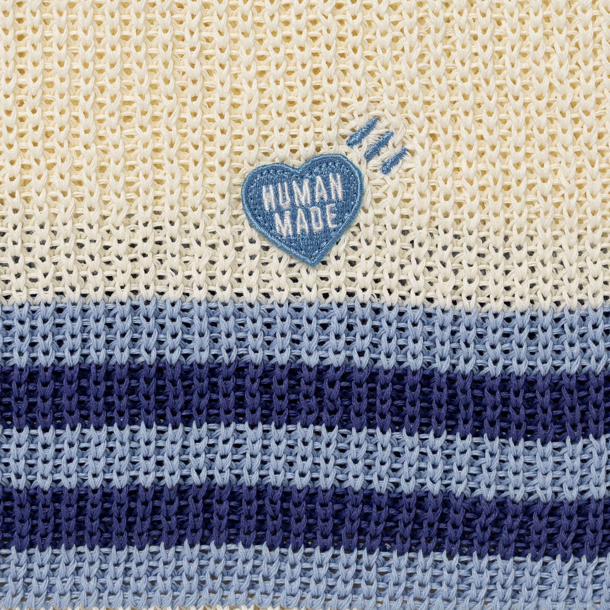 HUMAN MADE STRIPED SS KNIT BL-C