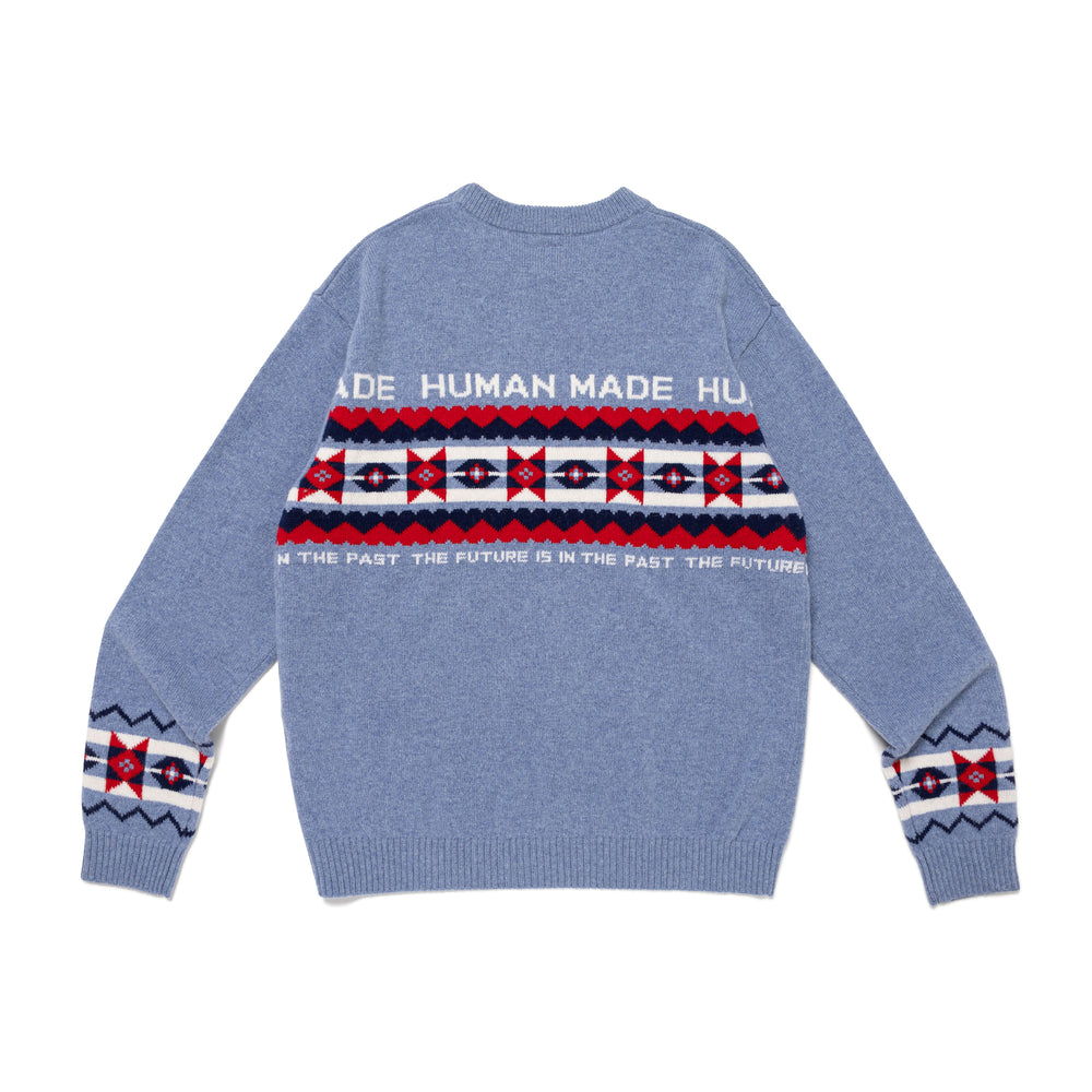 HUMAN MADE NORDIC SWEATER BL-B