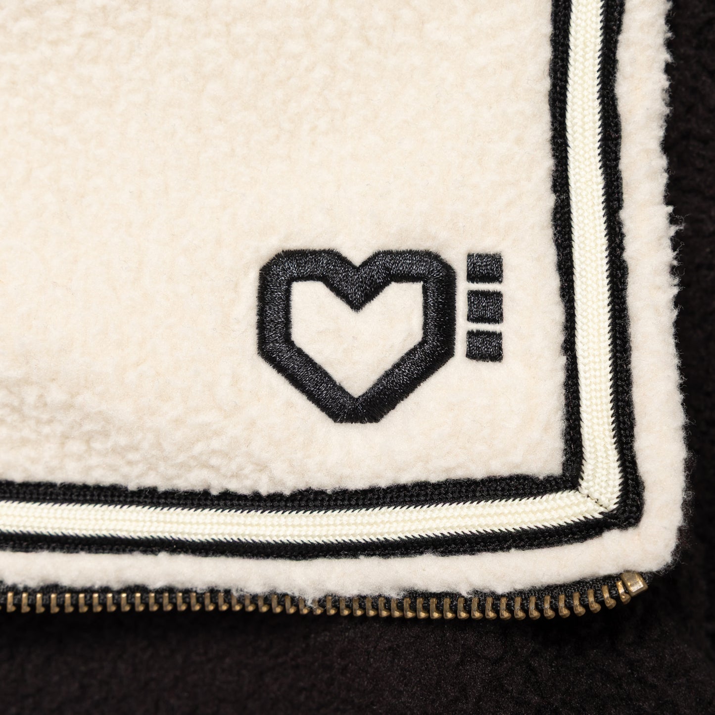 HUMAN MADE HALF-ZIP FLEECE PULLOVER BK-E