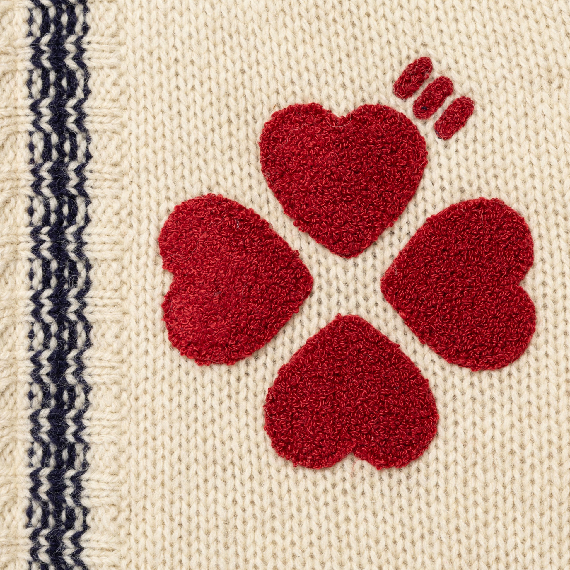 HUMAN MADE ZIP-UP KNIT JACKET WH-D