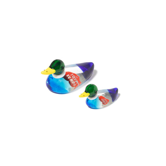 HUMAN MADE DUCK PAIR GLASS FIGURINE CL-A