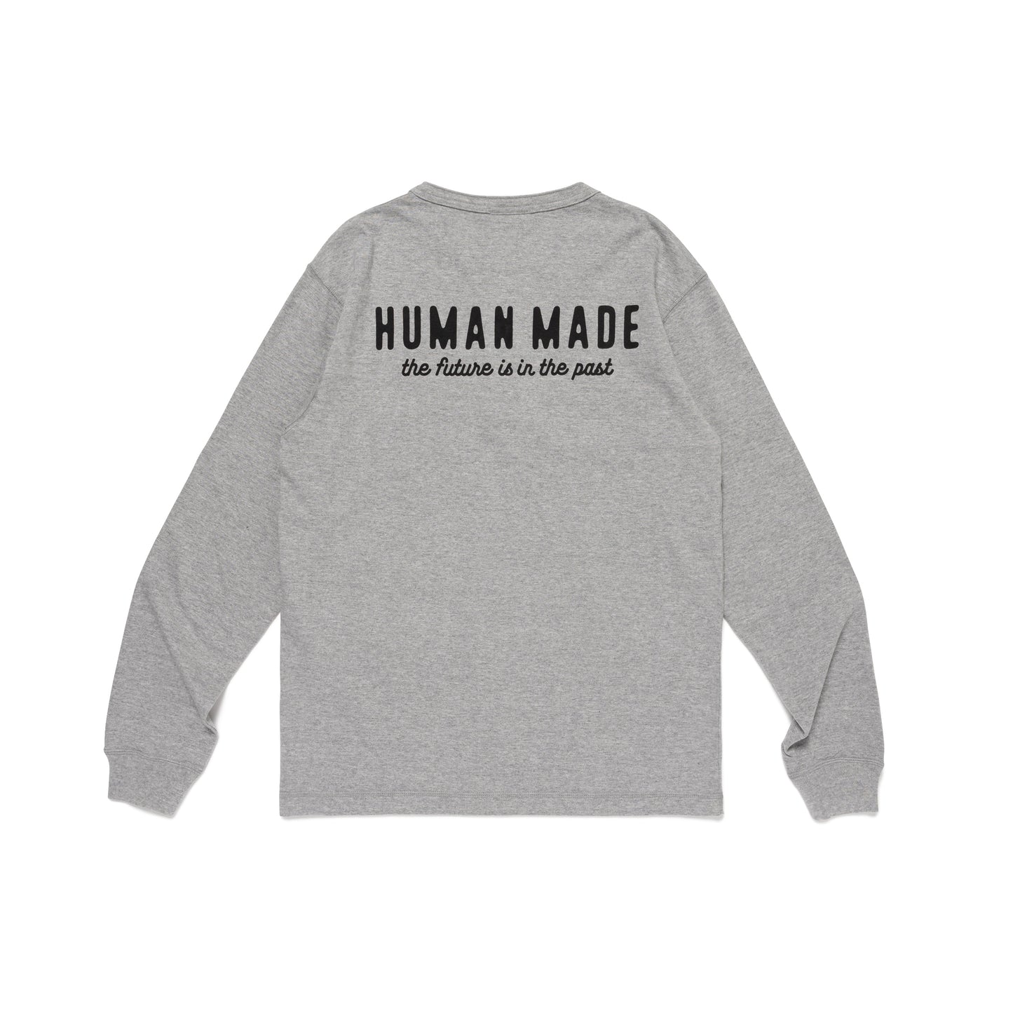 HUMAN MADE HENLEY NECK LS T-SHIRT GY-B