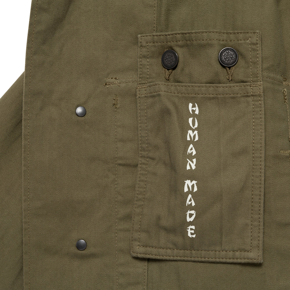 HUMAN MADE MILITARY SHIRT OD-F