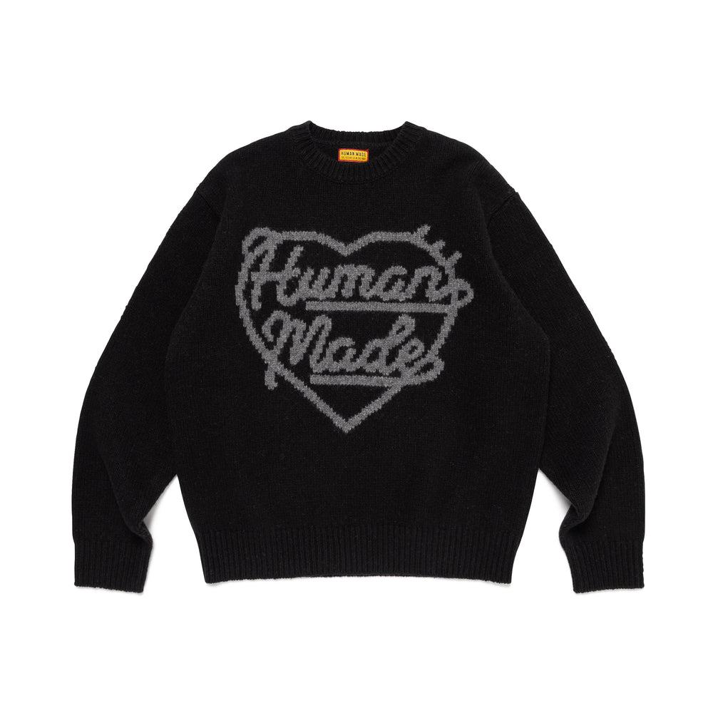 HUMAN MADE HEART KNIT SWEATER BK-A