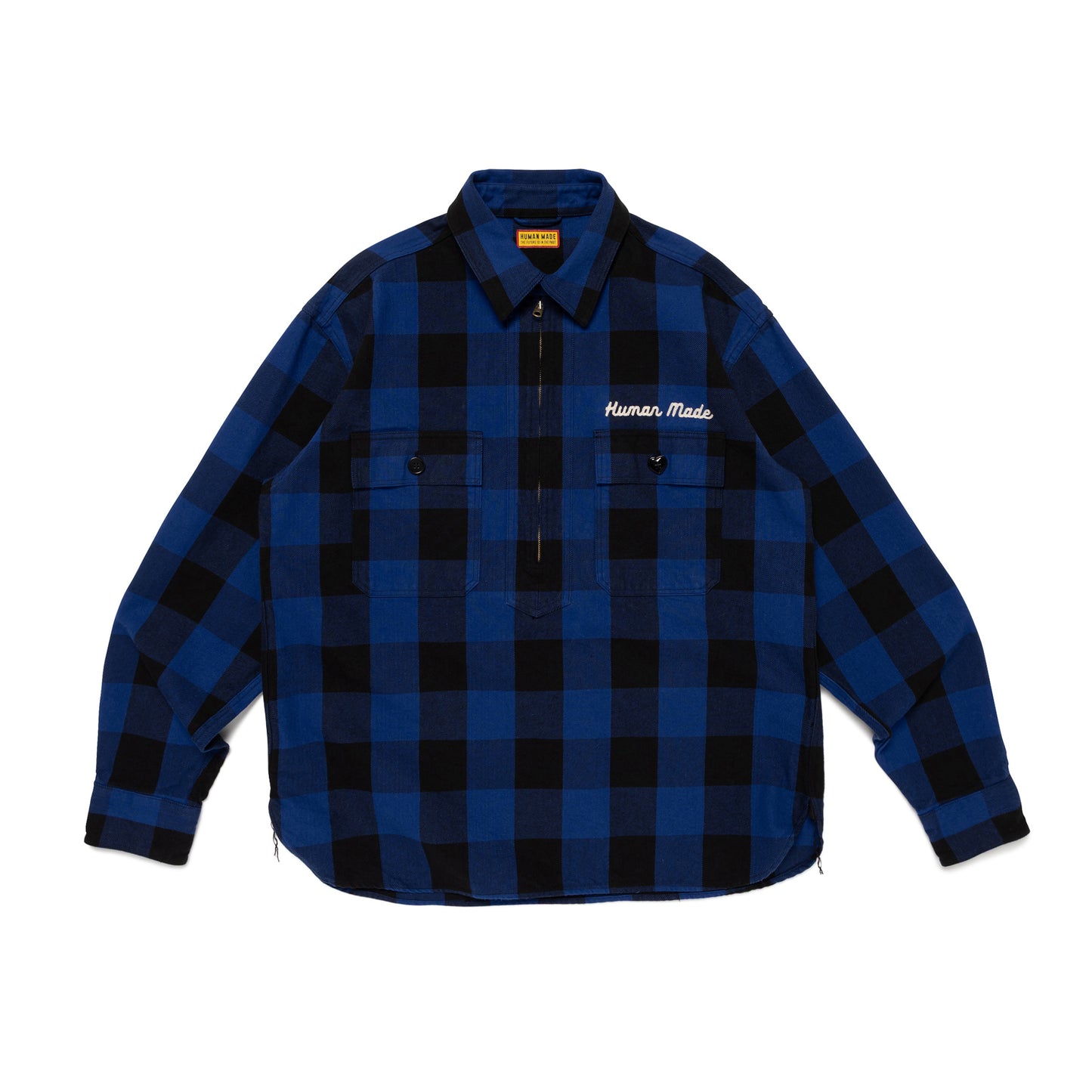 HUMAN MADE HM31-SH-009 CHECK HALF-ZIP SHIRT 1-A