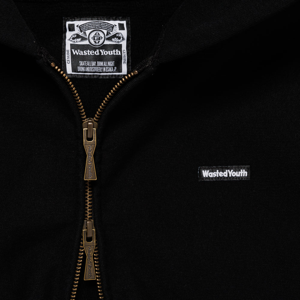 WASTED YOUTH HEAVY WEIGHT ZIP HOODIE 1-C