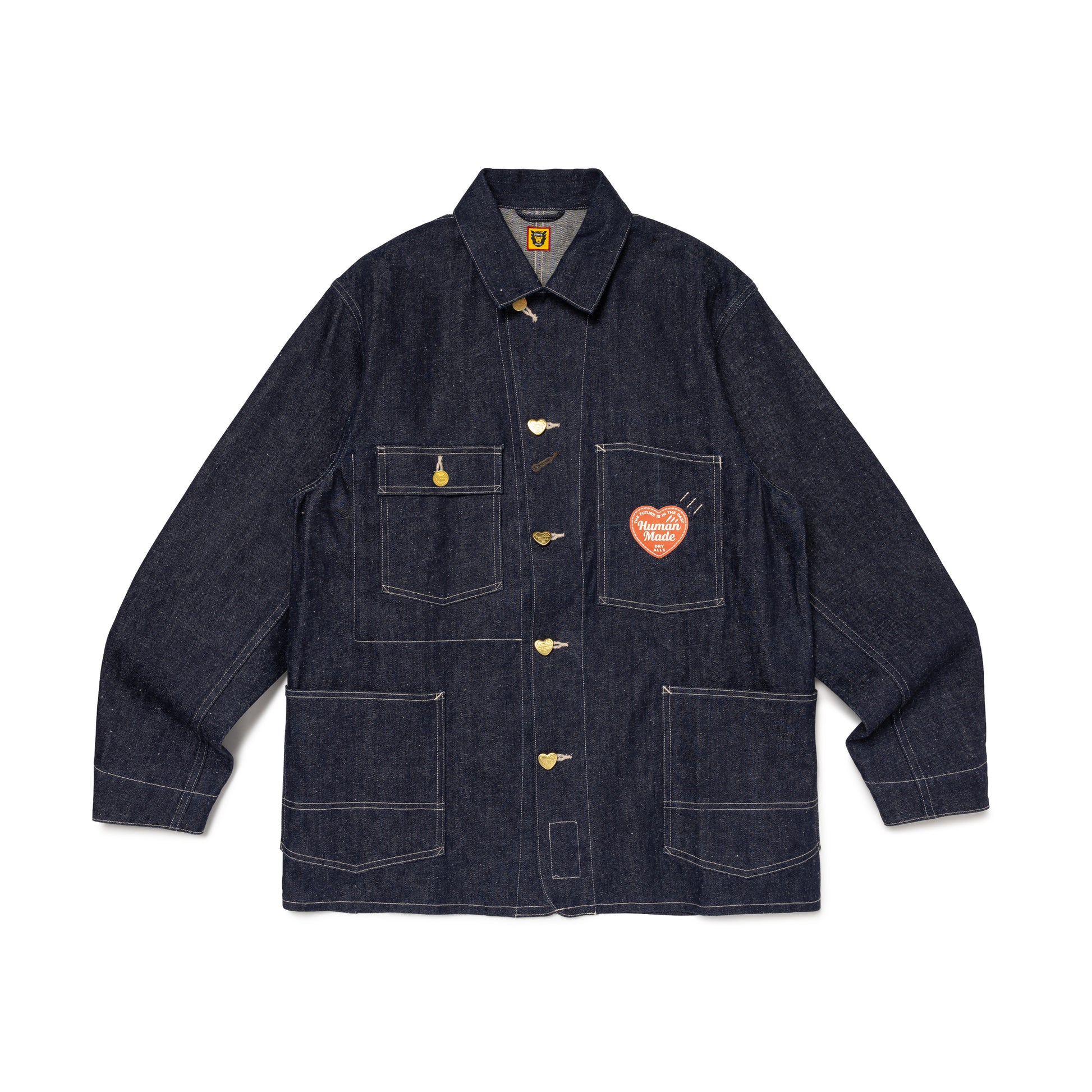 HUMAN MADE  DENIM COVERALL JACKET PAST IN -A