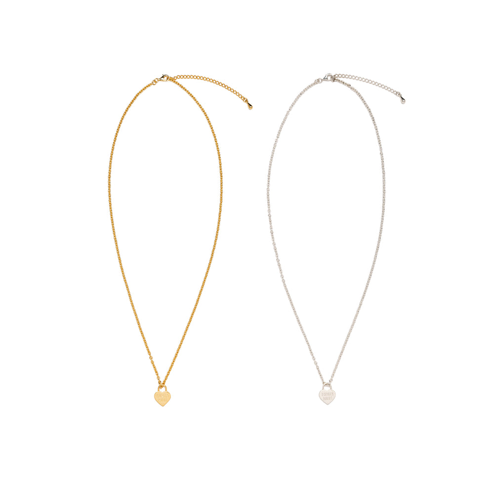 HUMAN MADE HEART SILVER NECKLACE 1-A