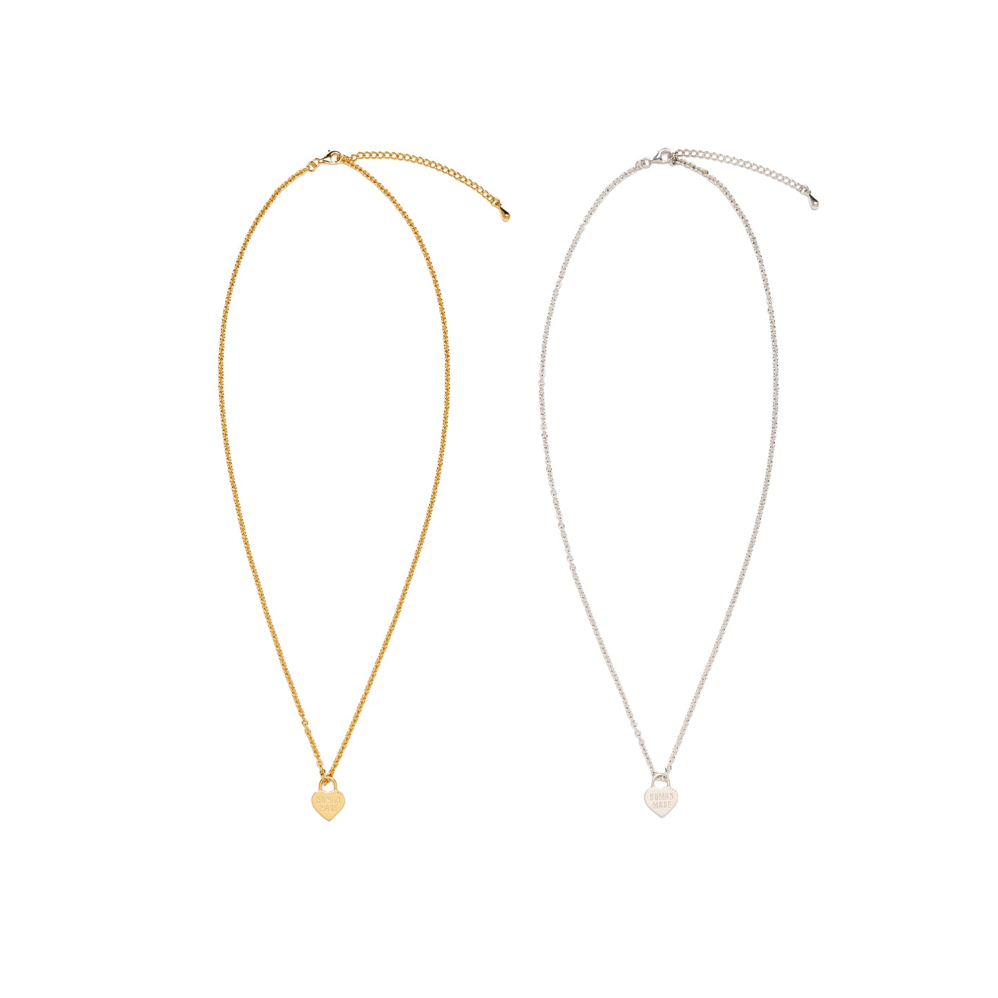 HUMAN MADE HEART SILVER NECKLACE 1-A