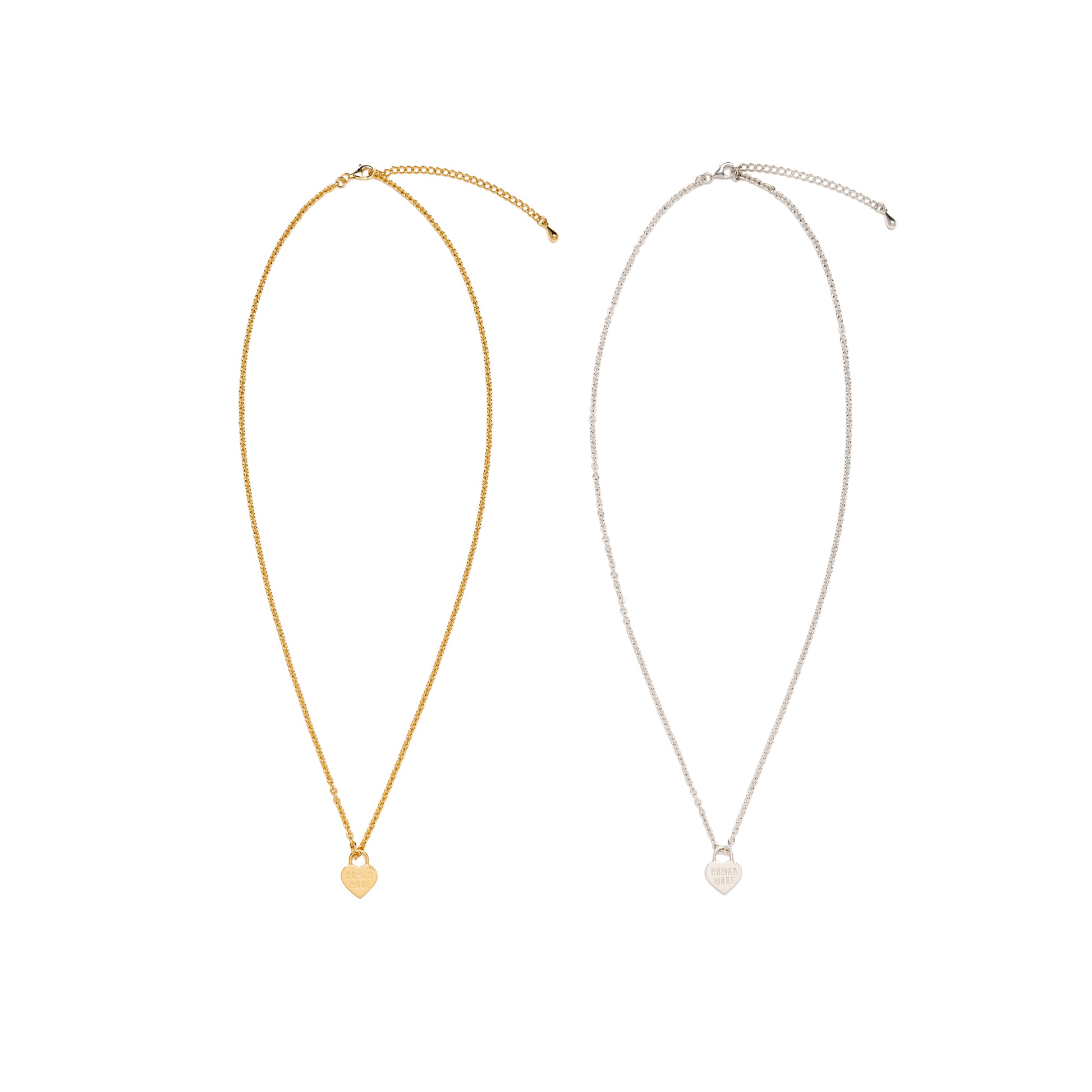 HUMAN MADE HEART SILVER NECKLACE 1-A