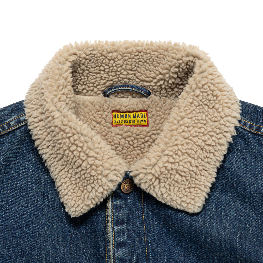 HUMAN MADE BOA LINED DENIM JACKET IN-D