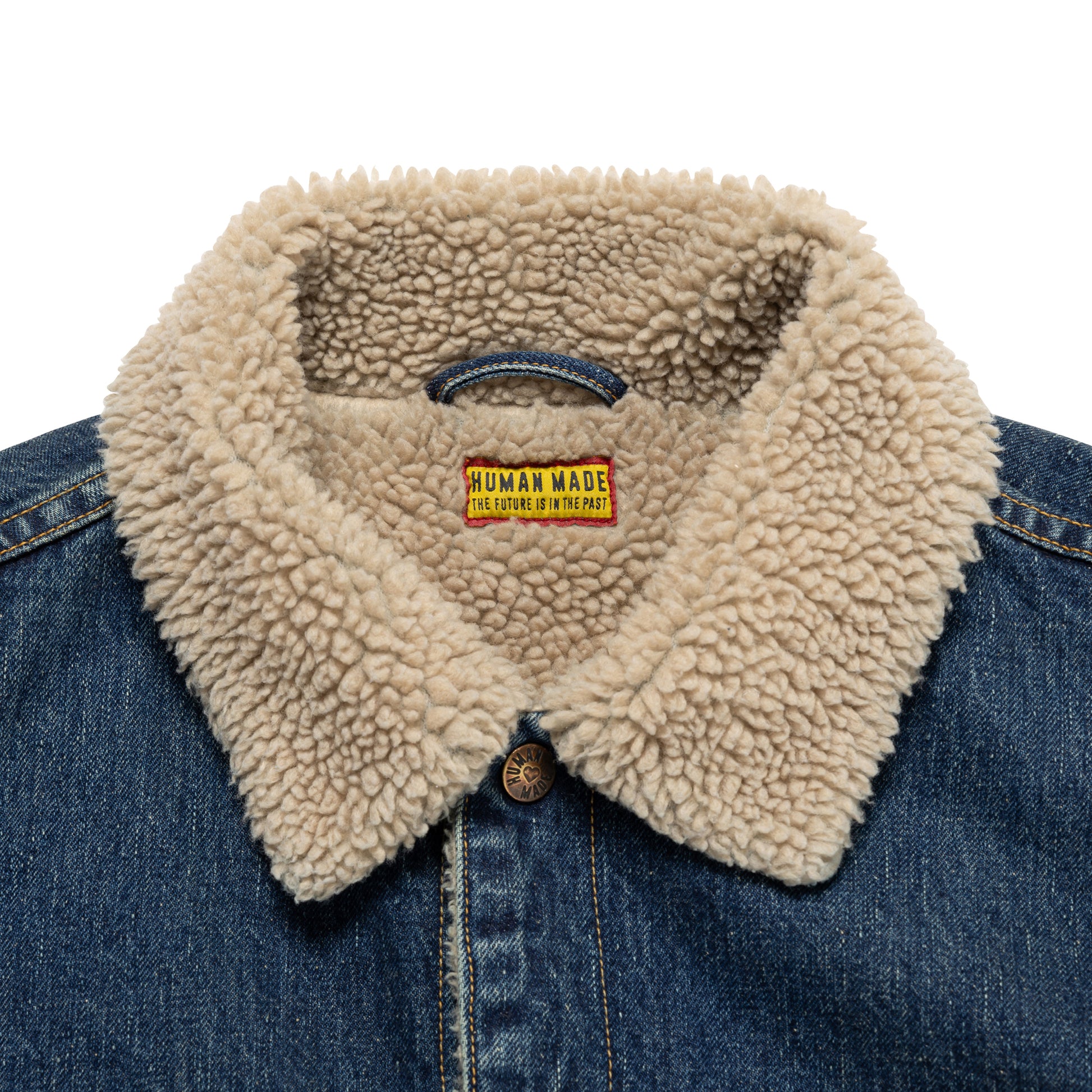 HUMAN MADE BOA LINED DENIM JACKET IN-D