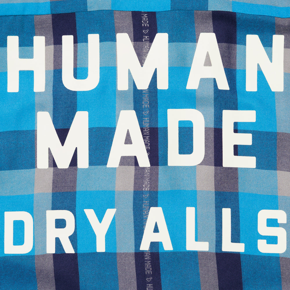 HUMAN MADE OPEN COLLAR CHECK SHIRT BL-E