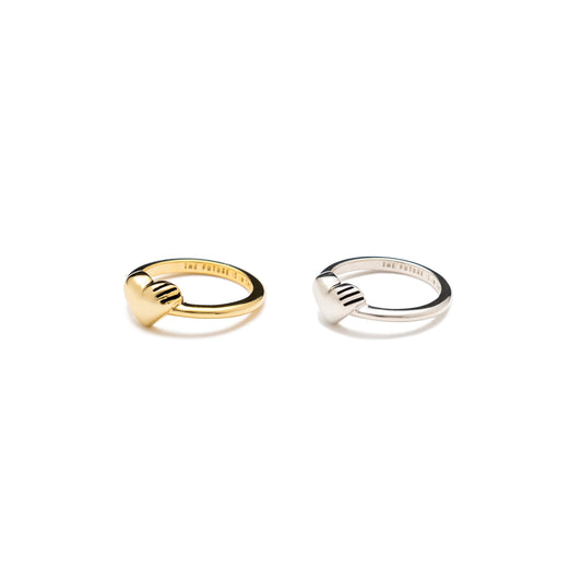 HUMAN MADE HEART SILVER RING