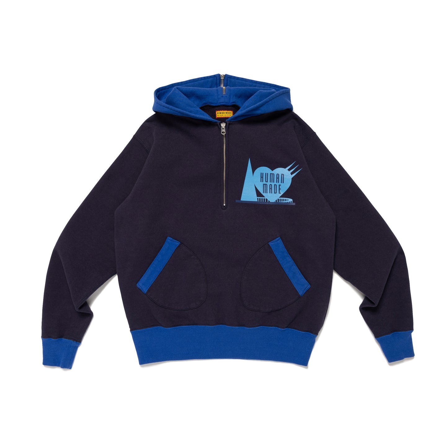 HUMAN MADE HALF-ZIP HOODIE NY-A