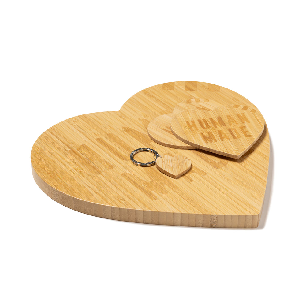 HUMAN MADE HEART BAMBOO COASTER SET 2P BG-D