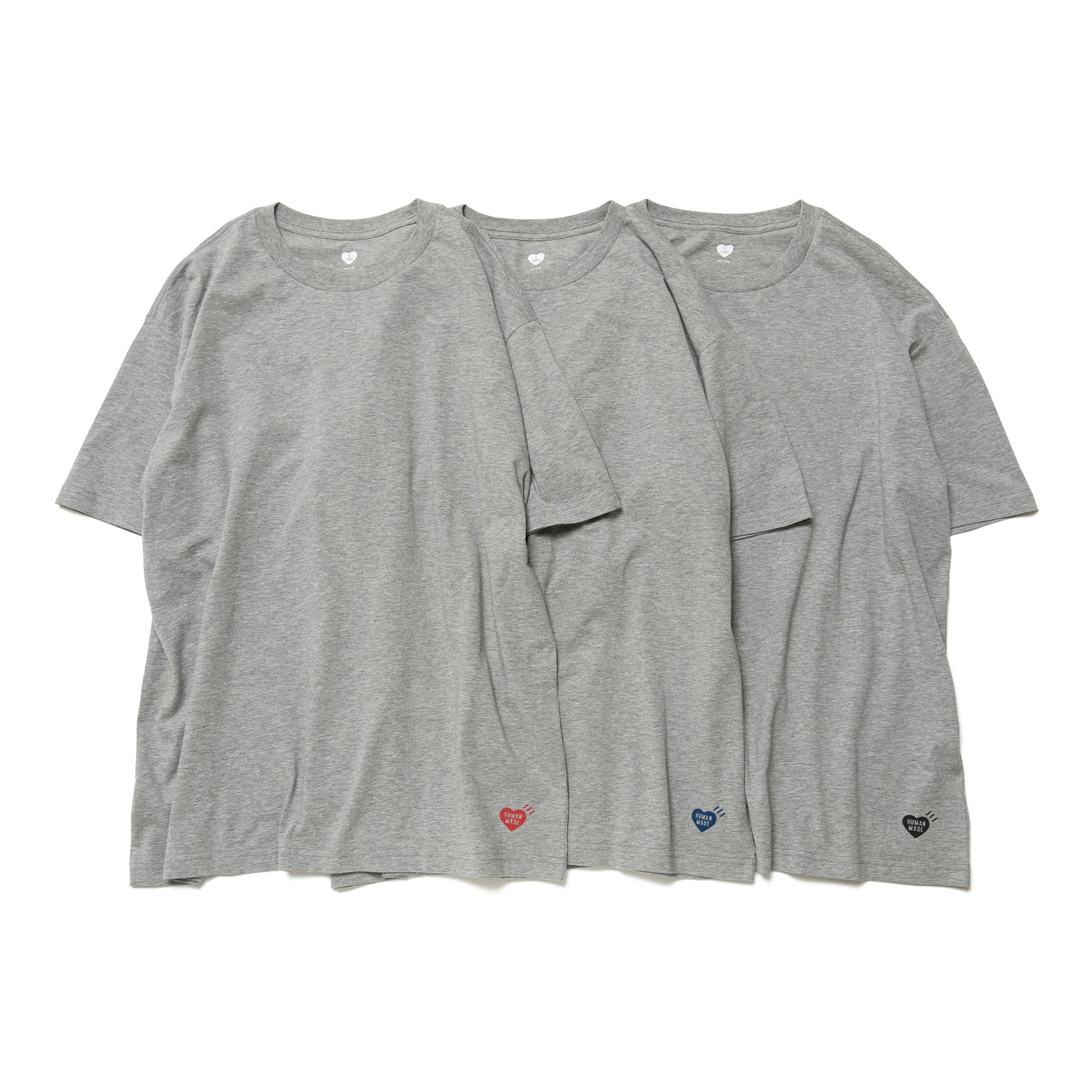 HUMAN MADE 3-PACK T-SHIRT SET GY-B