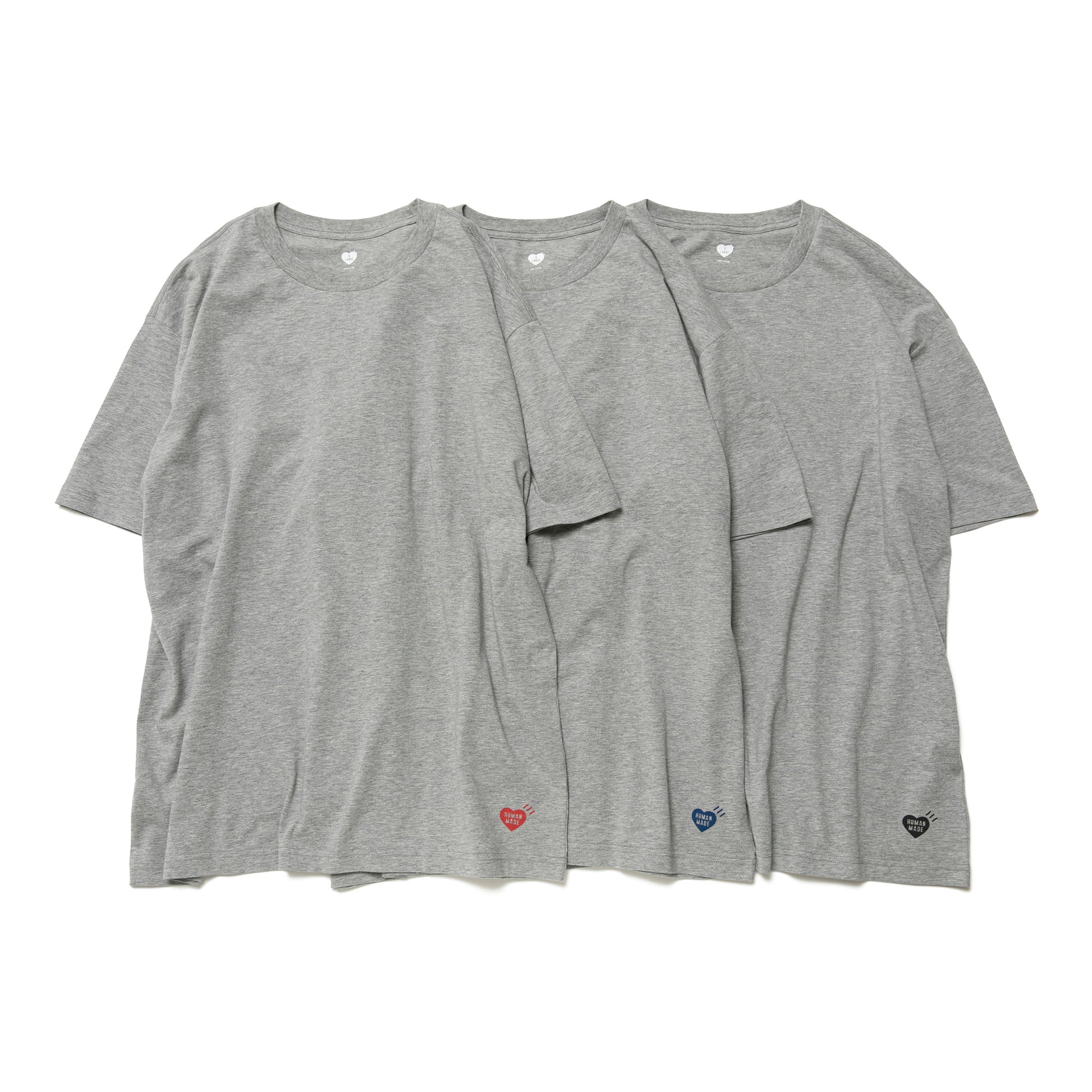 HUMAN MADE 3-PACK T-SHIRT SET GY-B