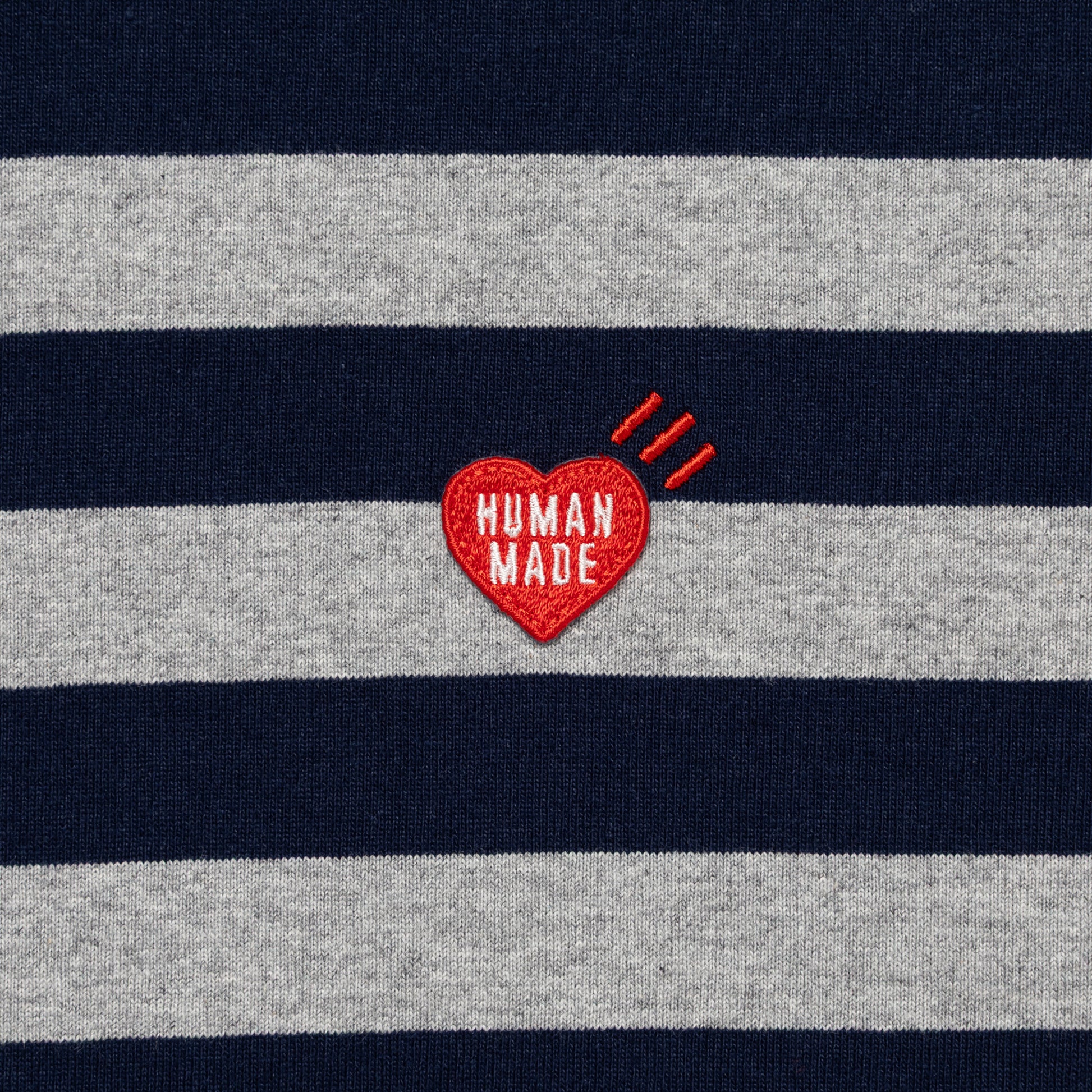 HUMAN MADE  STRIPED L/S T-SHIRT GY-C