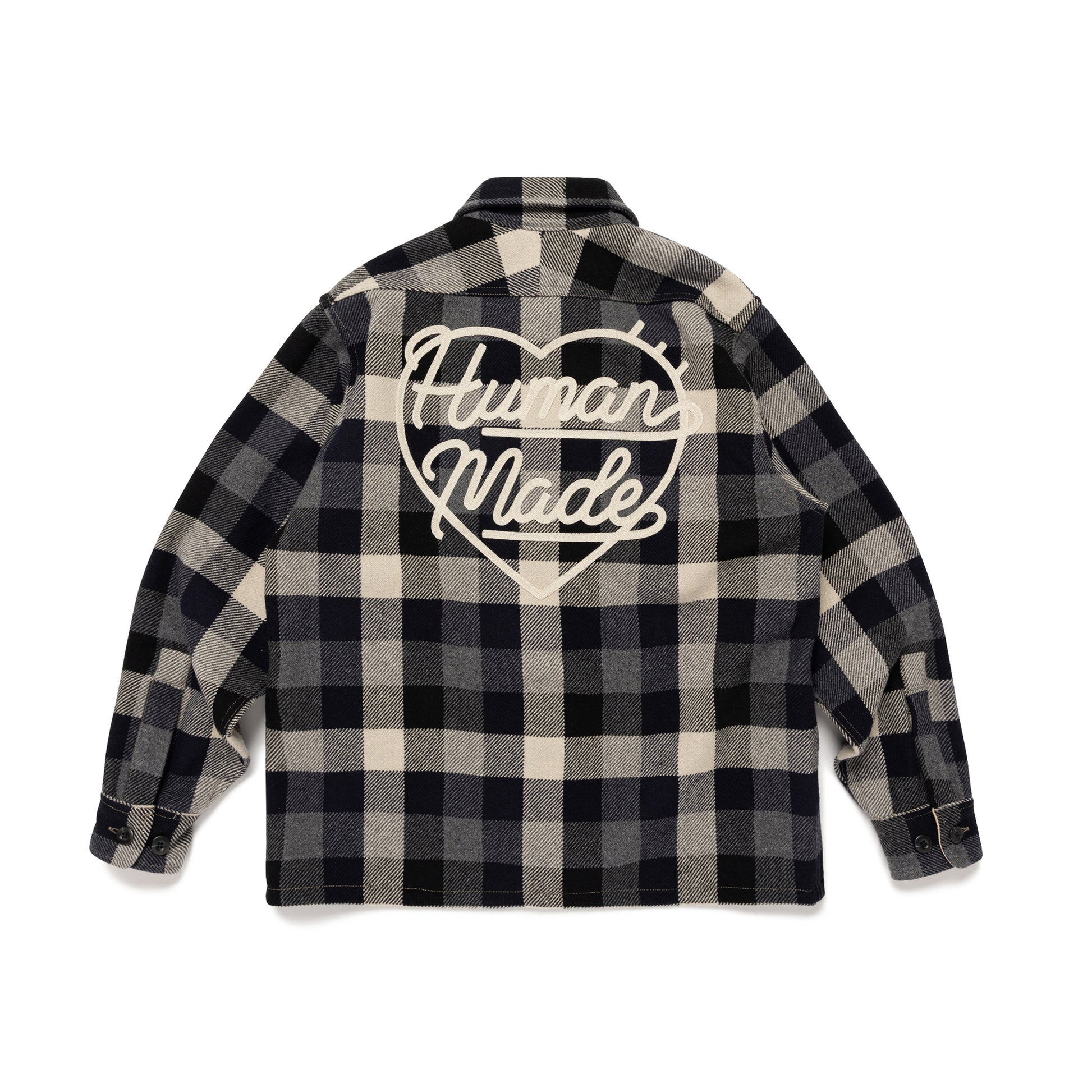 HUMAN MADE WOOL CHECK SHIRT JACKET BK-B