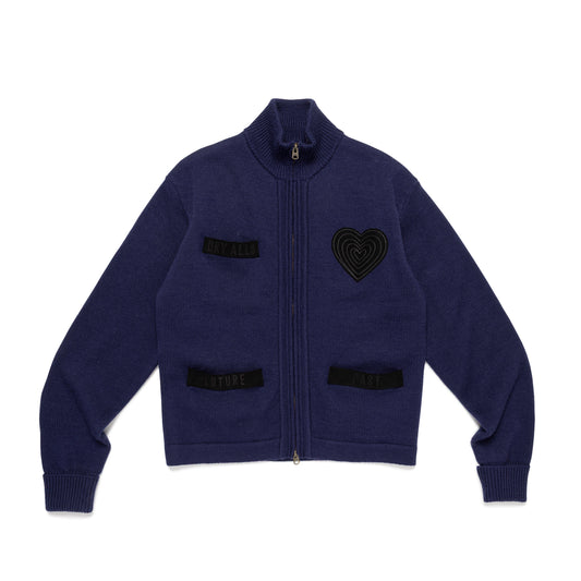 HUMAN MADE ZIP-UP KNIT CARDIGANNY-A