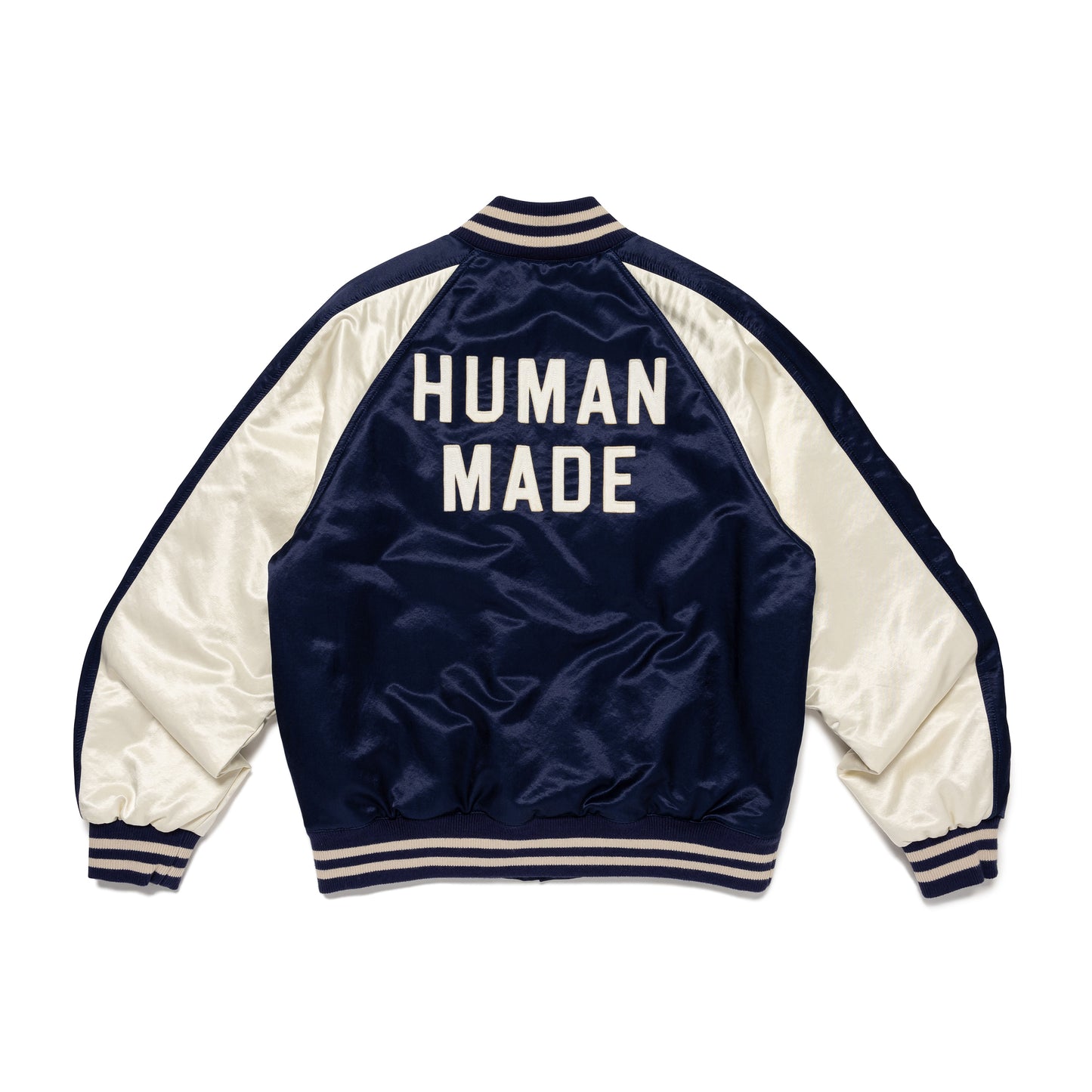 HUMAN MADE SATIN VARSITY JACKET NY-B