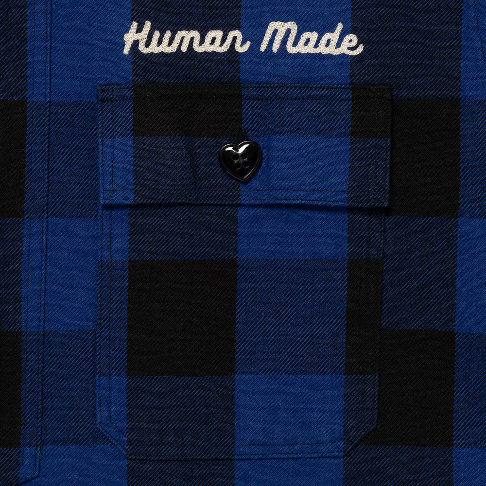 HUMAN MADE HM31-SH-009 CHECK HALF-ZIP SHIRT 1-D