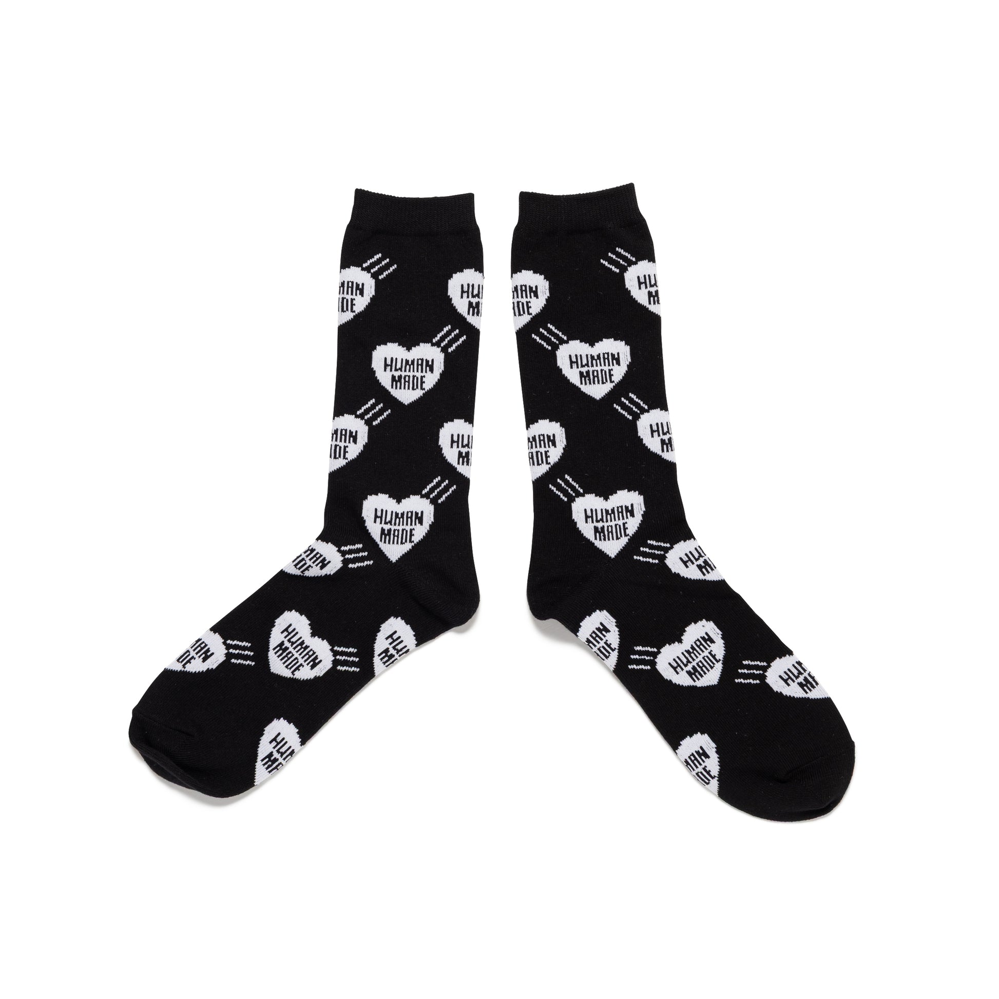 HUMAN MADE  HEART SOCKS BK-B