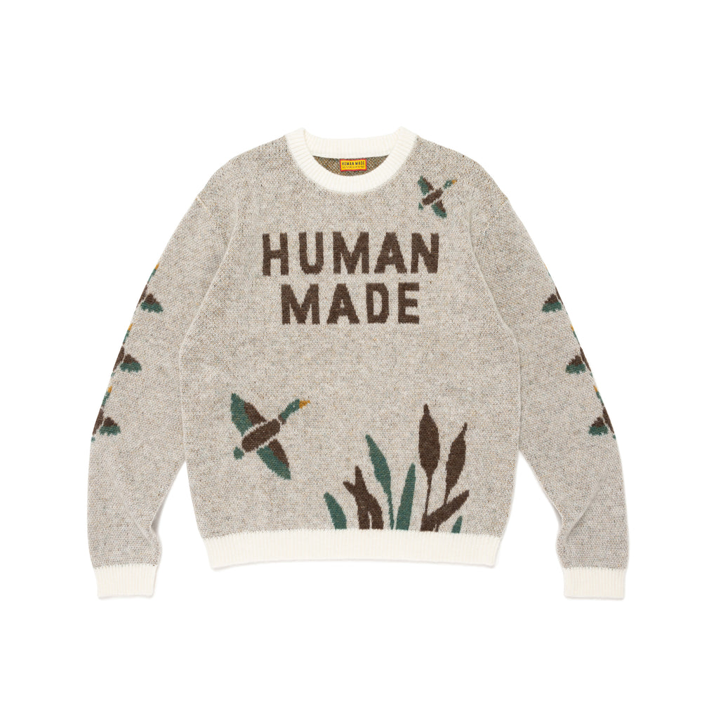 HUMAN MADE  GRAPHIC KNIT SWEATER WH-A