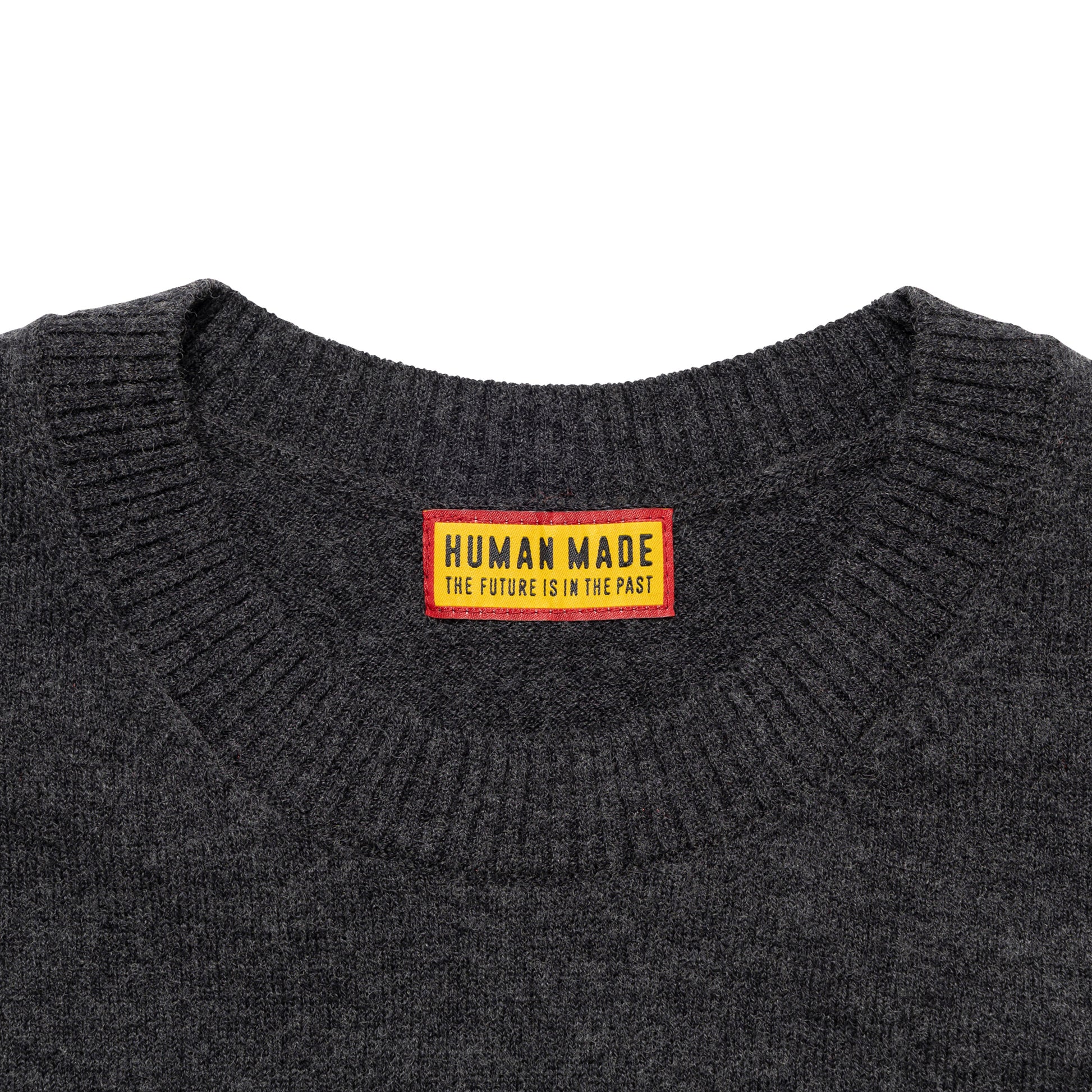 HUMAN MADE HEART BADGE KNIT SWEATER GY-C