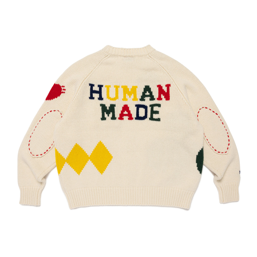 HUMAN MADE LOWGAUGE KNIT SWEATER WH-B