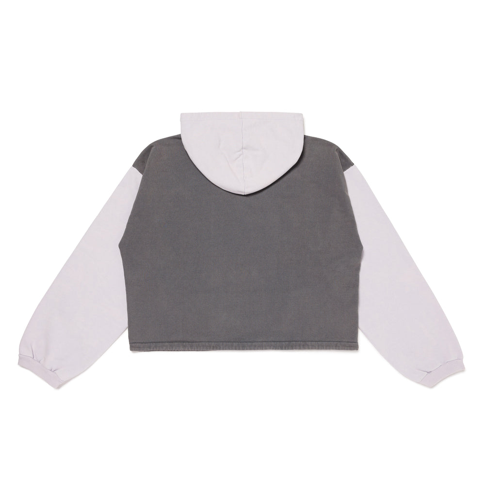 BOXY HOODED SWEATSHIRT GY-B