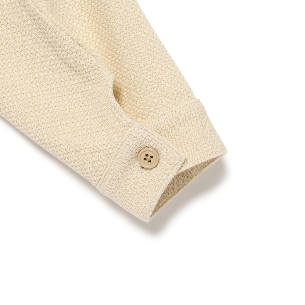 HUMAN MADE  HENLEY NECK L/S T-SHIRT WH-F