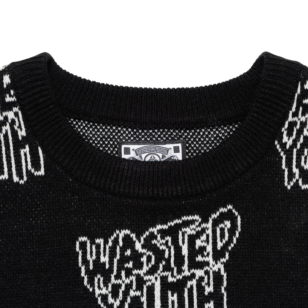 WASTED YOUTH KNIT SWEATER BK-C